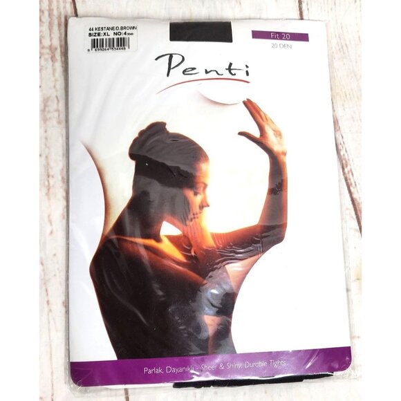 Penti 44 D. Brown XL #4 Fit 20 Den Sheer & Shiny Tights – Super Fit - Picture 1 of 9